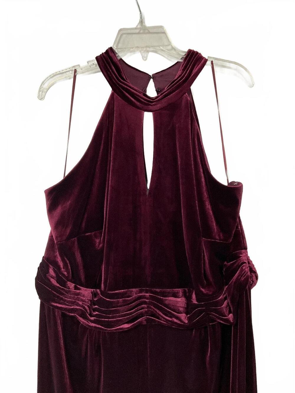 Mackie Bob Mackie Women's Velvet Jumpsuit in Wine, new Size 22 dd3 - Picture 6 of 8